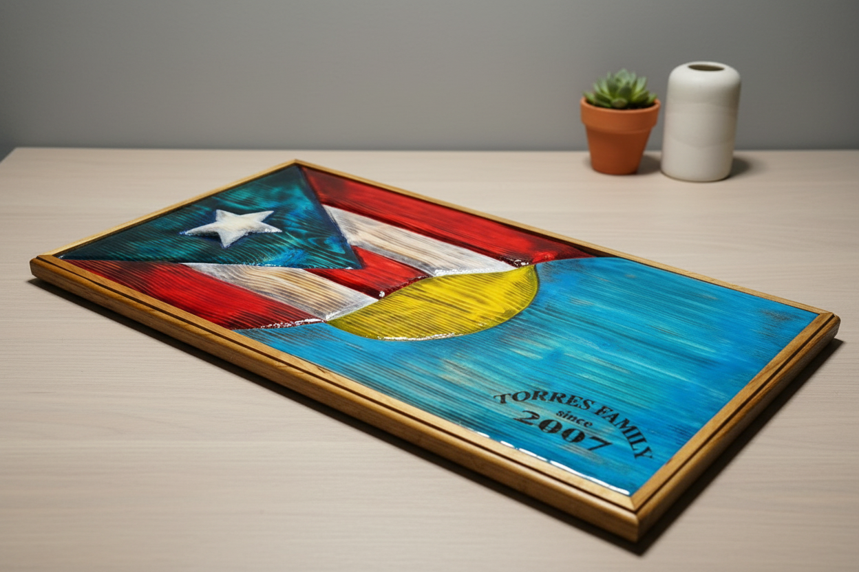 Mixed-and-Mash Flag Plaque