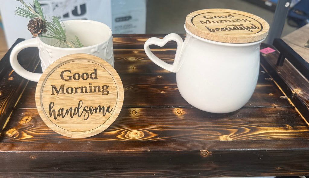 Personal size serving tray—cup cover.