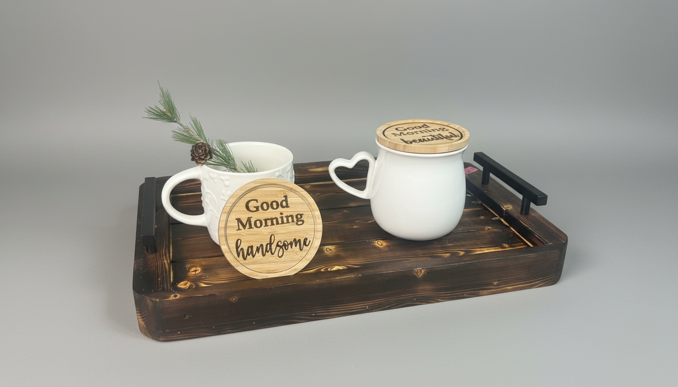 Personal size serving tray—cup cover.