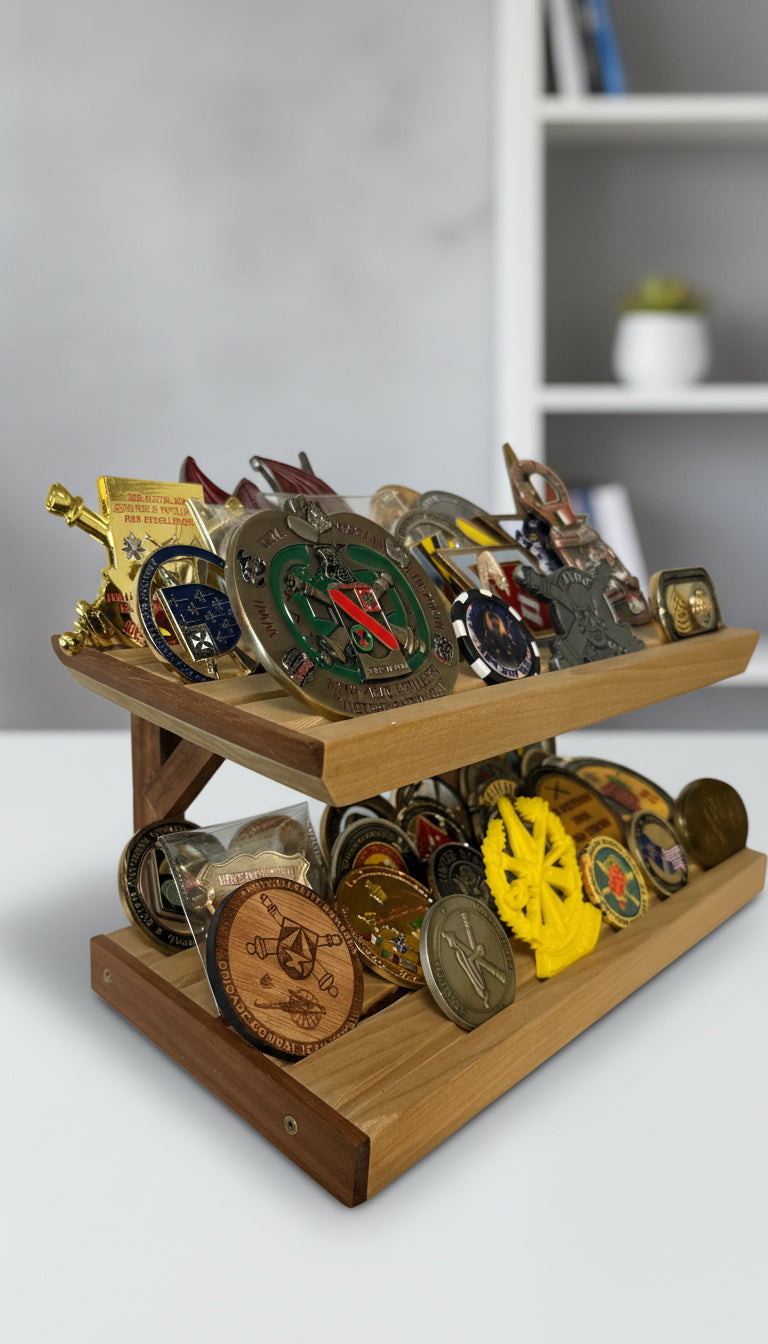 Military Coin—or— Trading Card Rack