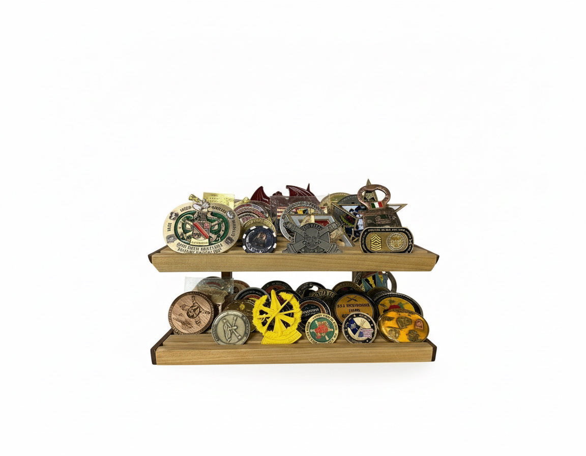 Military Coin—or— Trading Card Rack